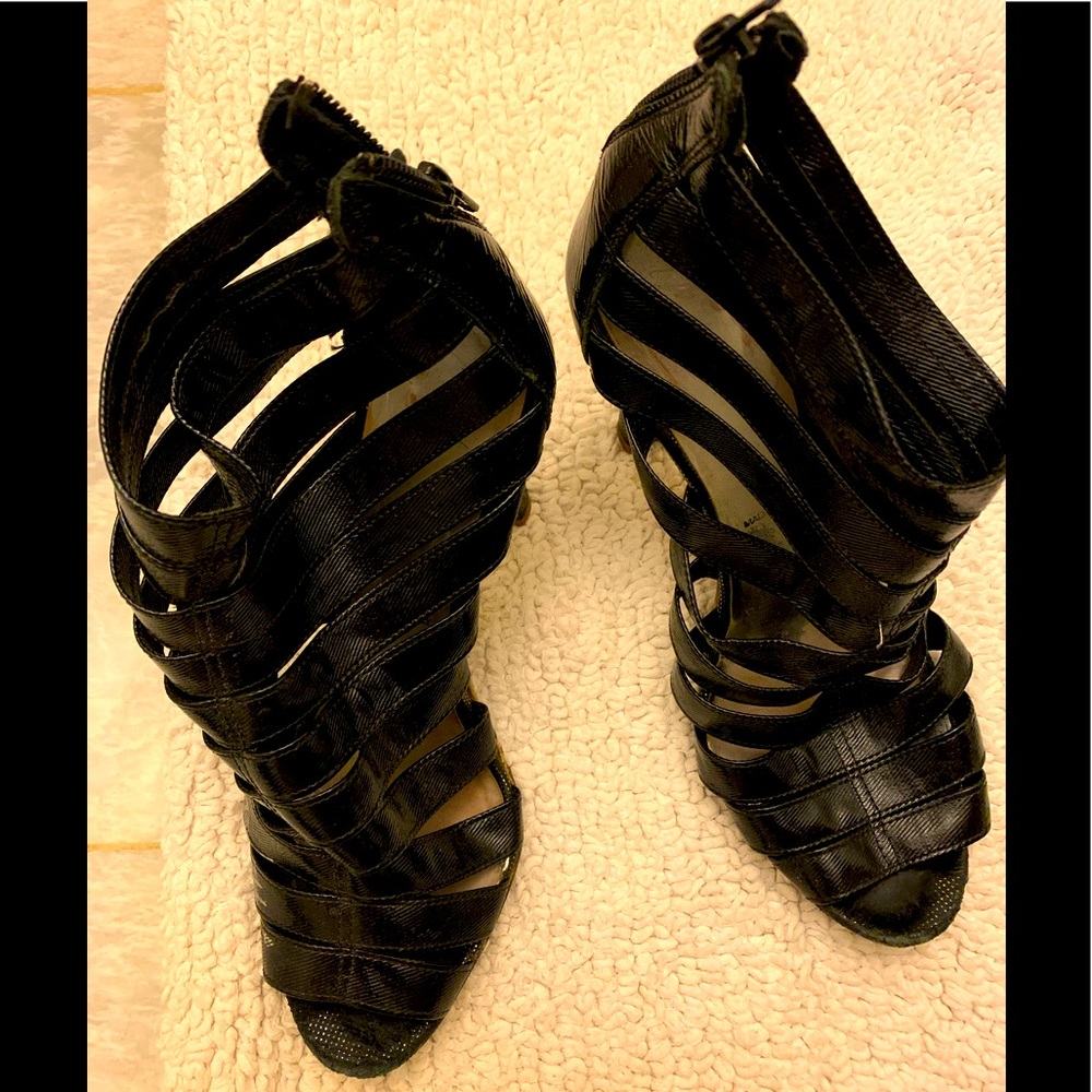 Miss Sixty black ankle boot heels 36